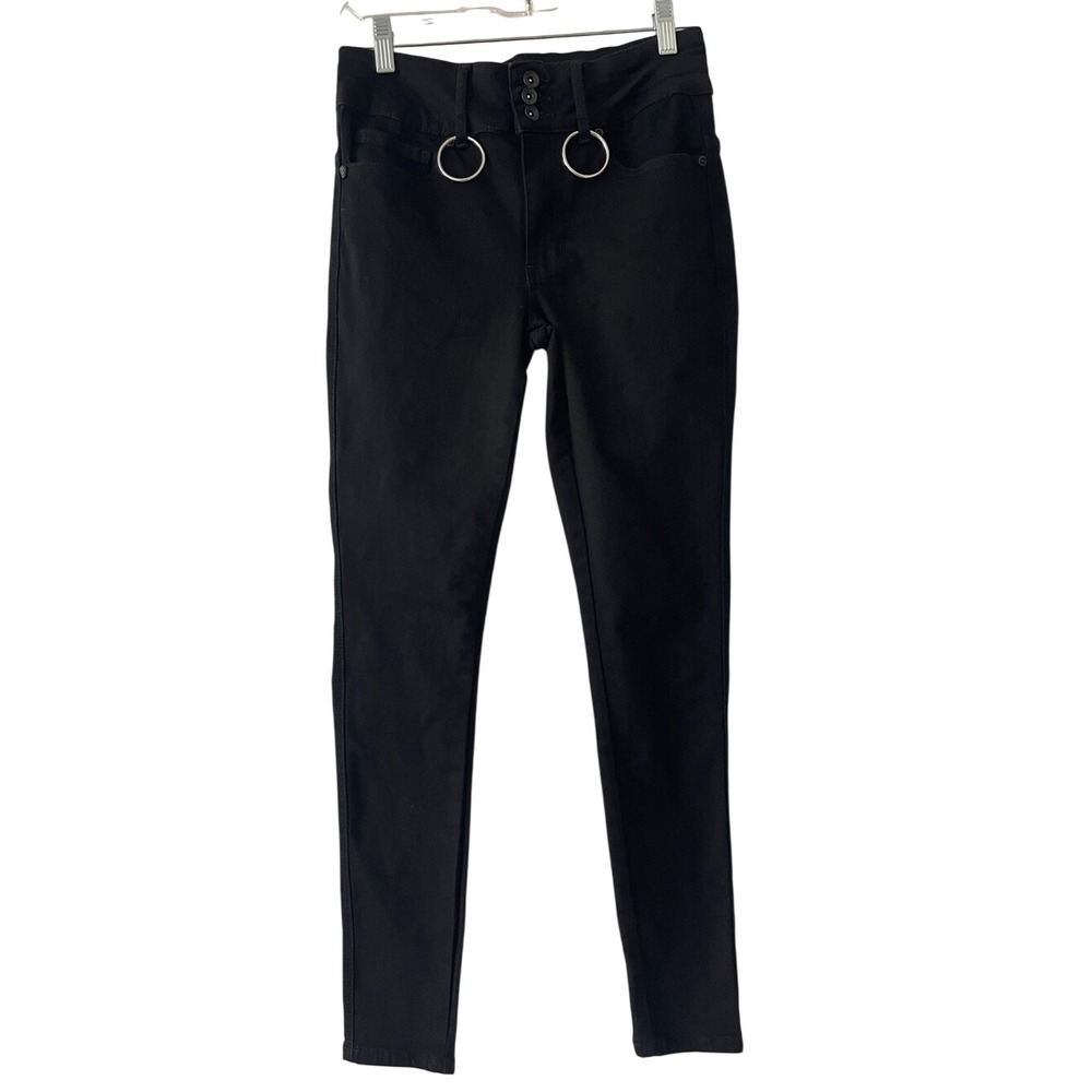 Hot Topic HT Denim Black Hi Rise Skinny 3